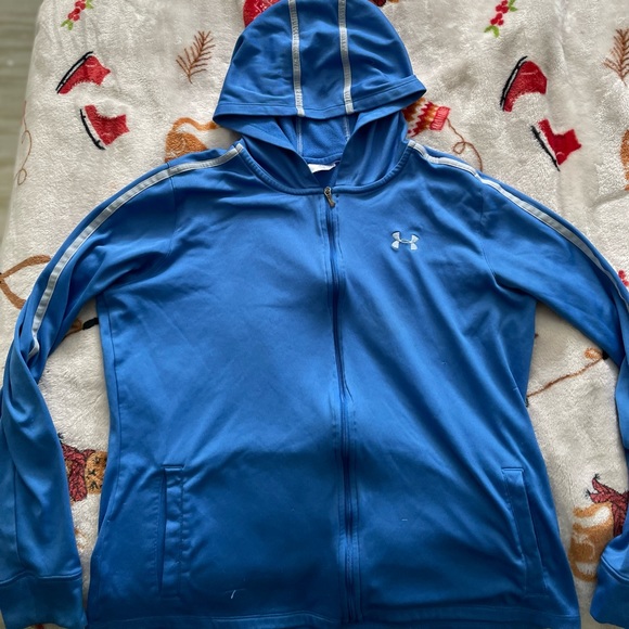 Under armour blue zip up hoodie - Picture 4 of 4